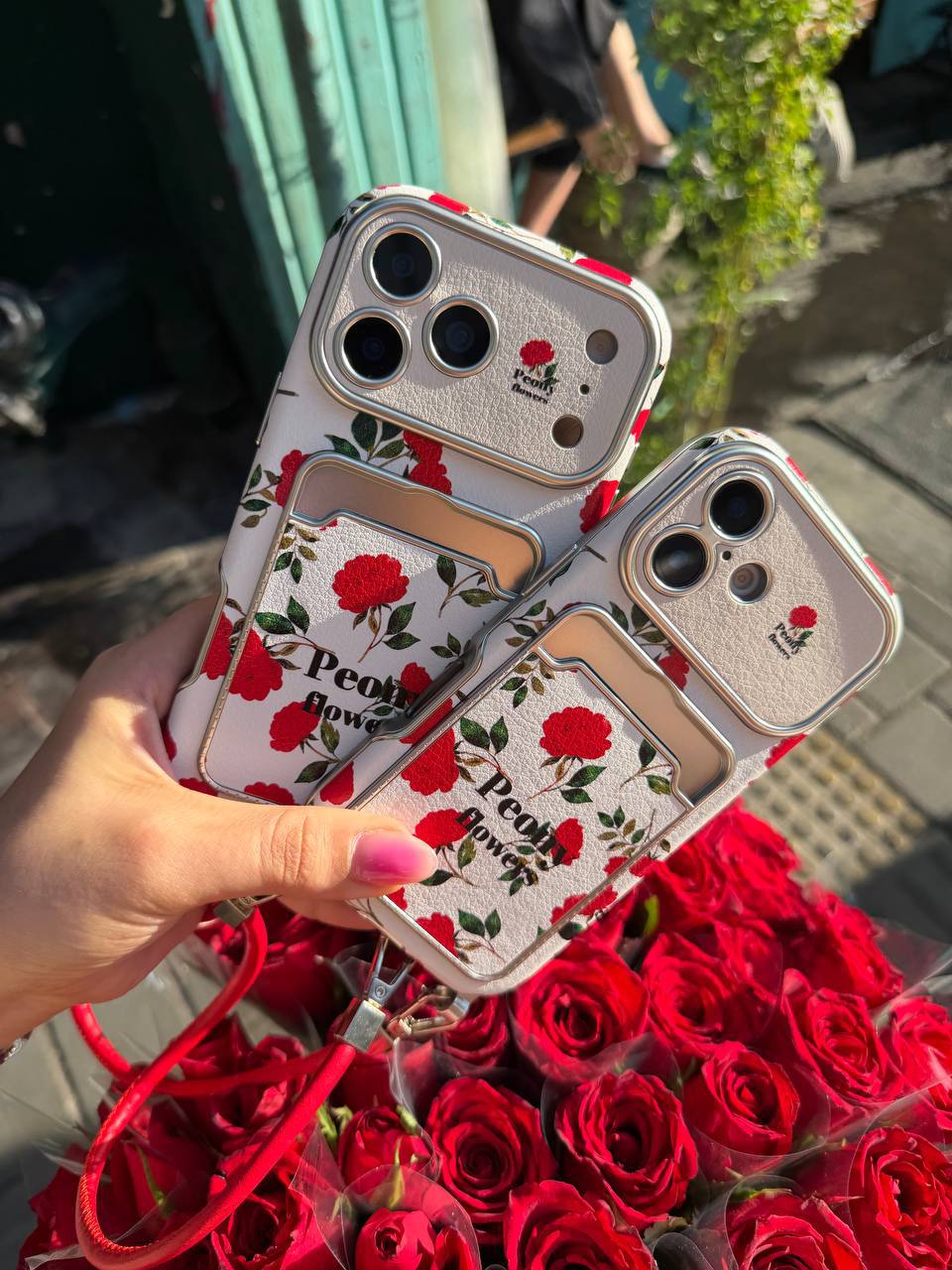 قاب گوشی red rose flower