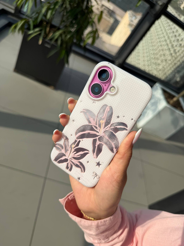 قاب گوشی hologram pink lilium