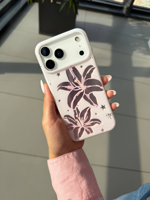 قاب گوشی hologram pink lilium