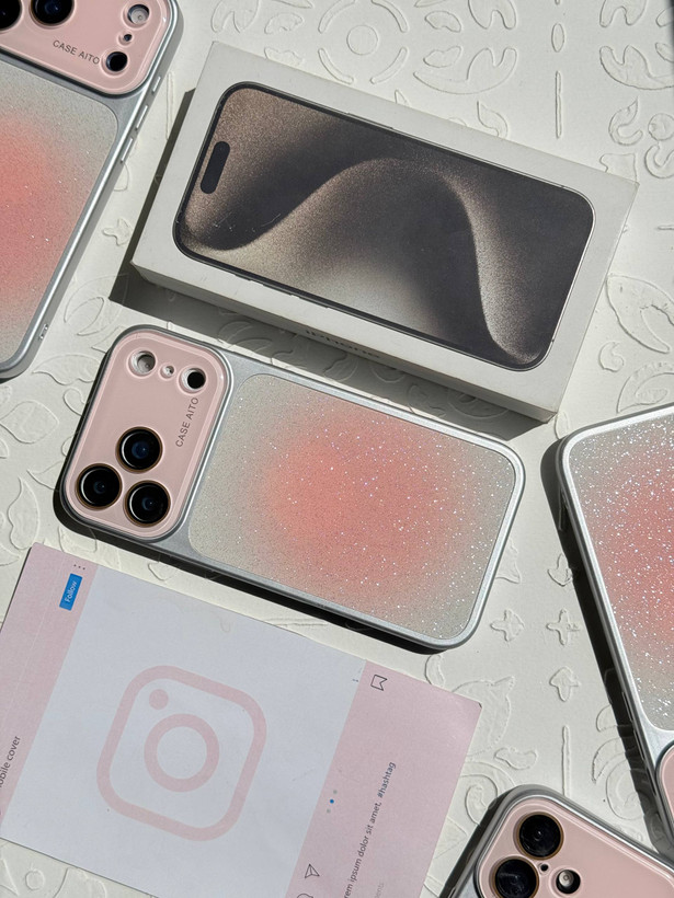 قاب گوشی pink shine lens