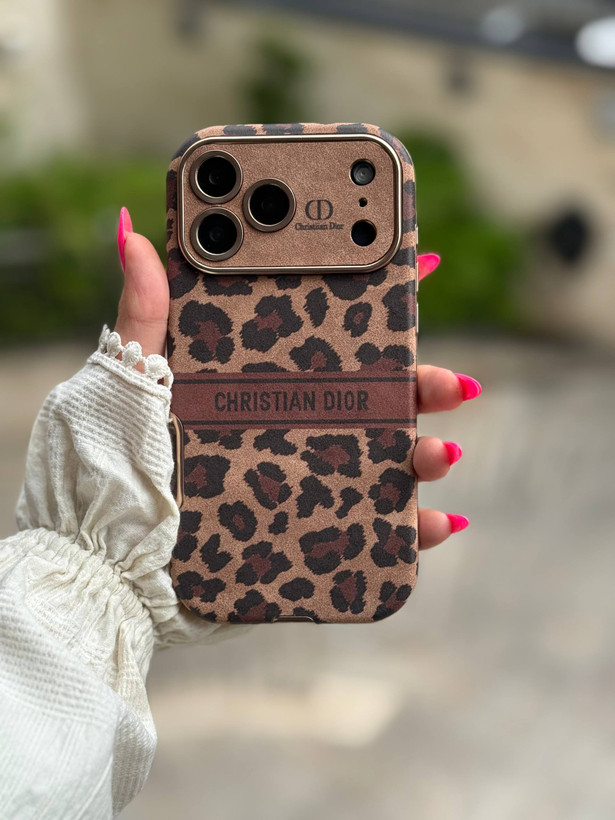 (112)قاب گوشی Dior leopard golden