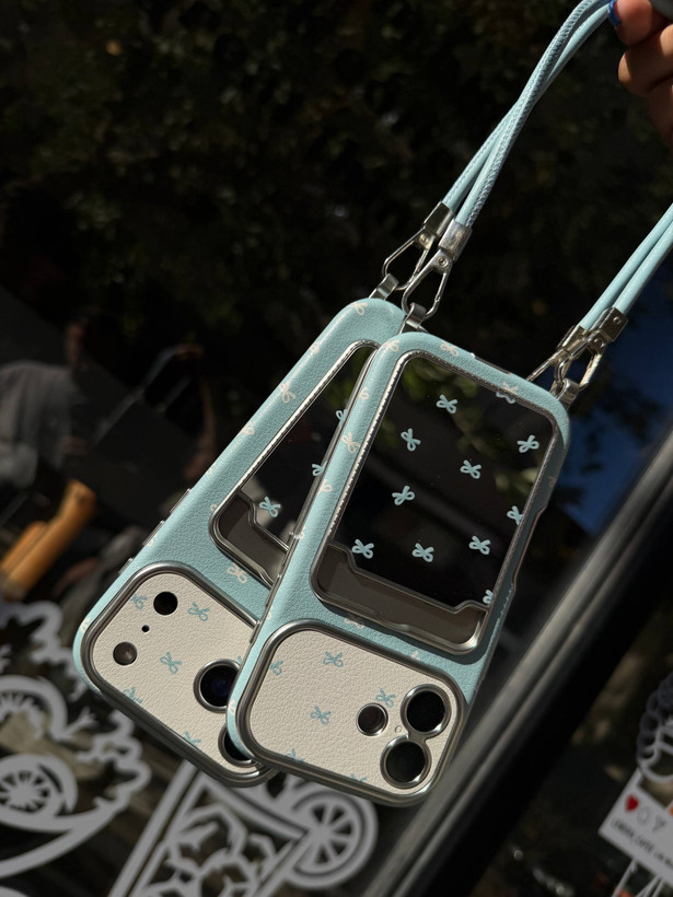 (110)قاب گوشی blue ribbon mirror